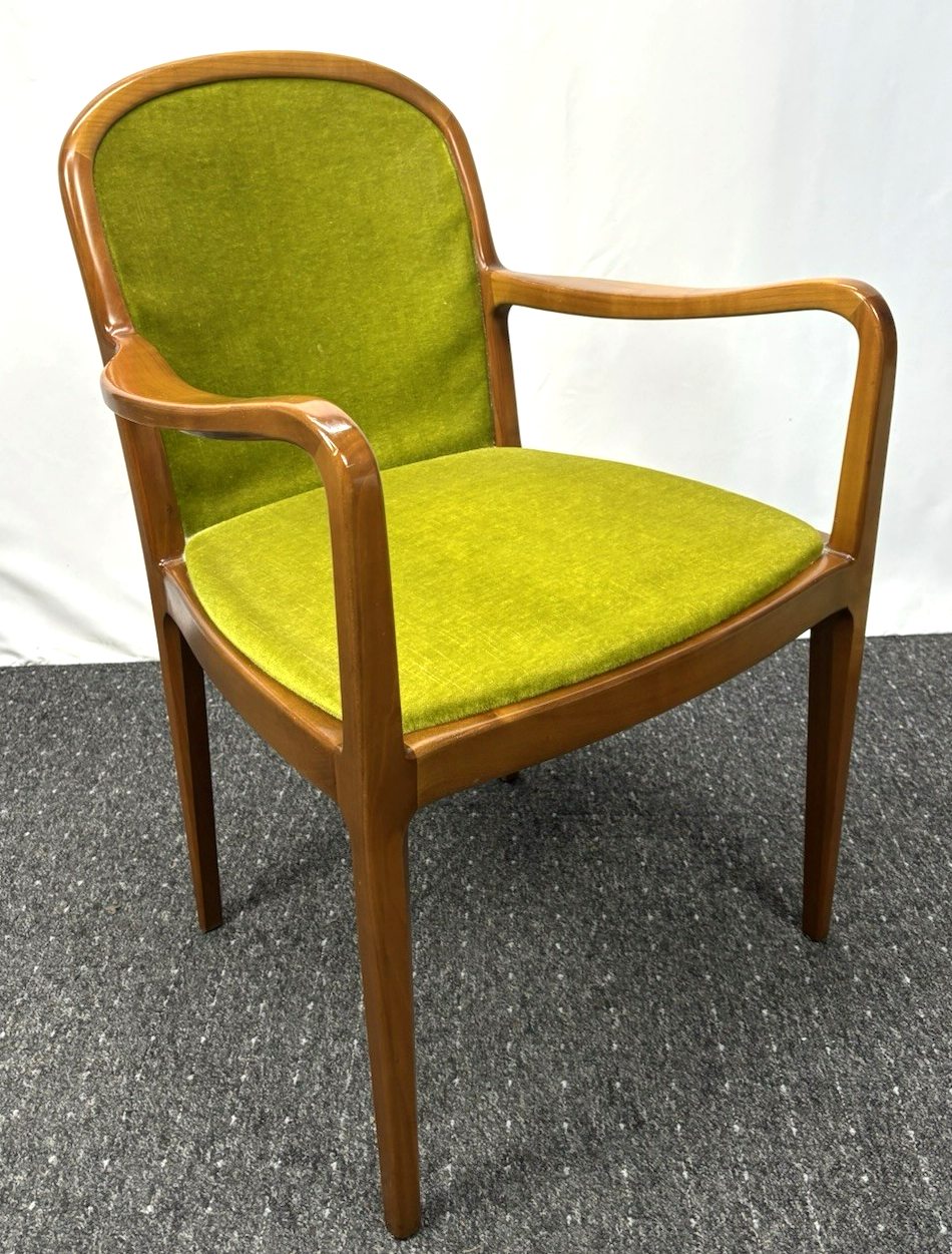 4er Set Armlehnstuhl von Lübke Vintage Esszimmer Buchenholz Art Deco