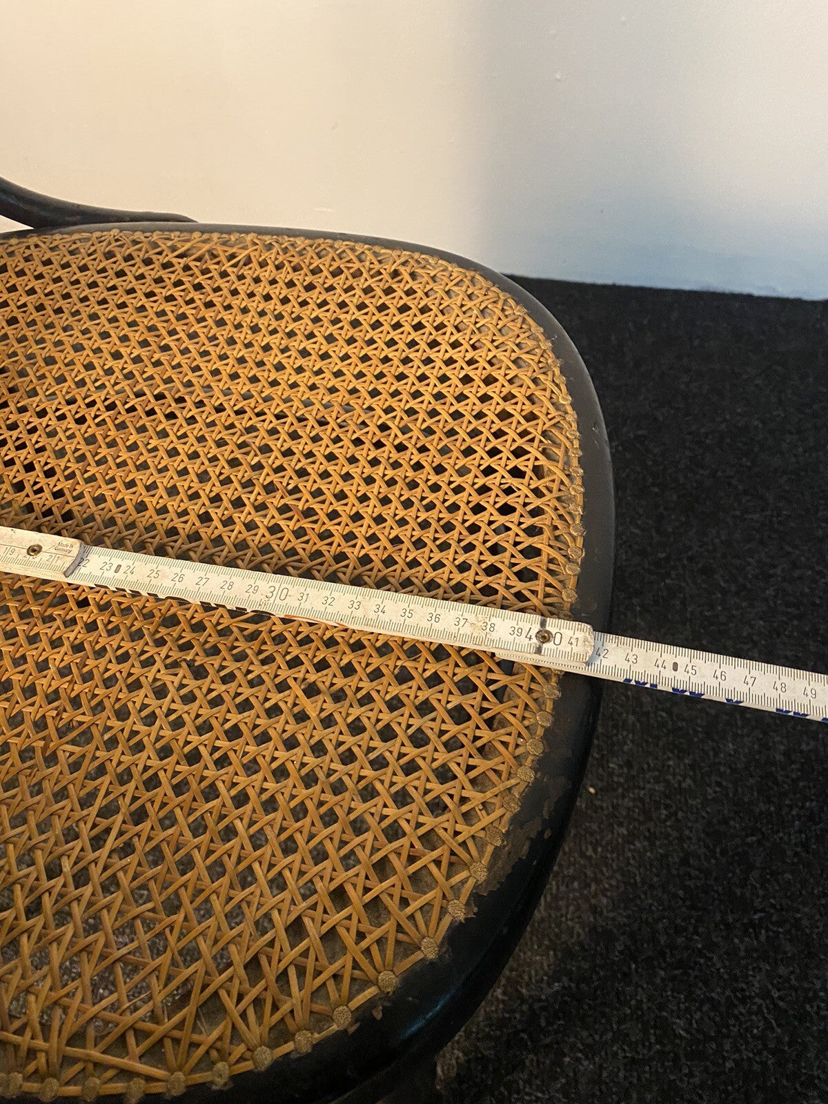 Original Mundus Thonet Salonstuhl Bauhaus ArtDeco hohe Lehne Wiener Geflecht