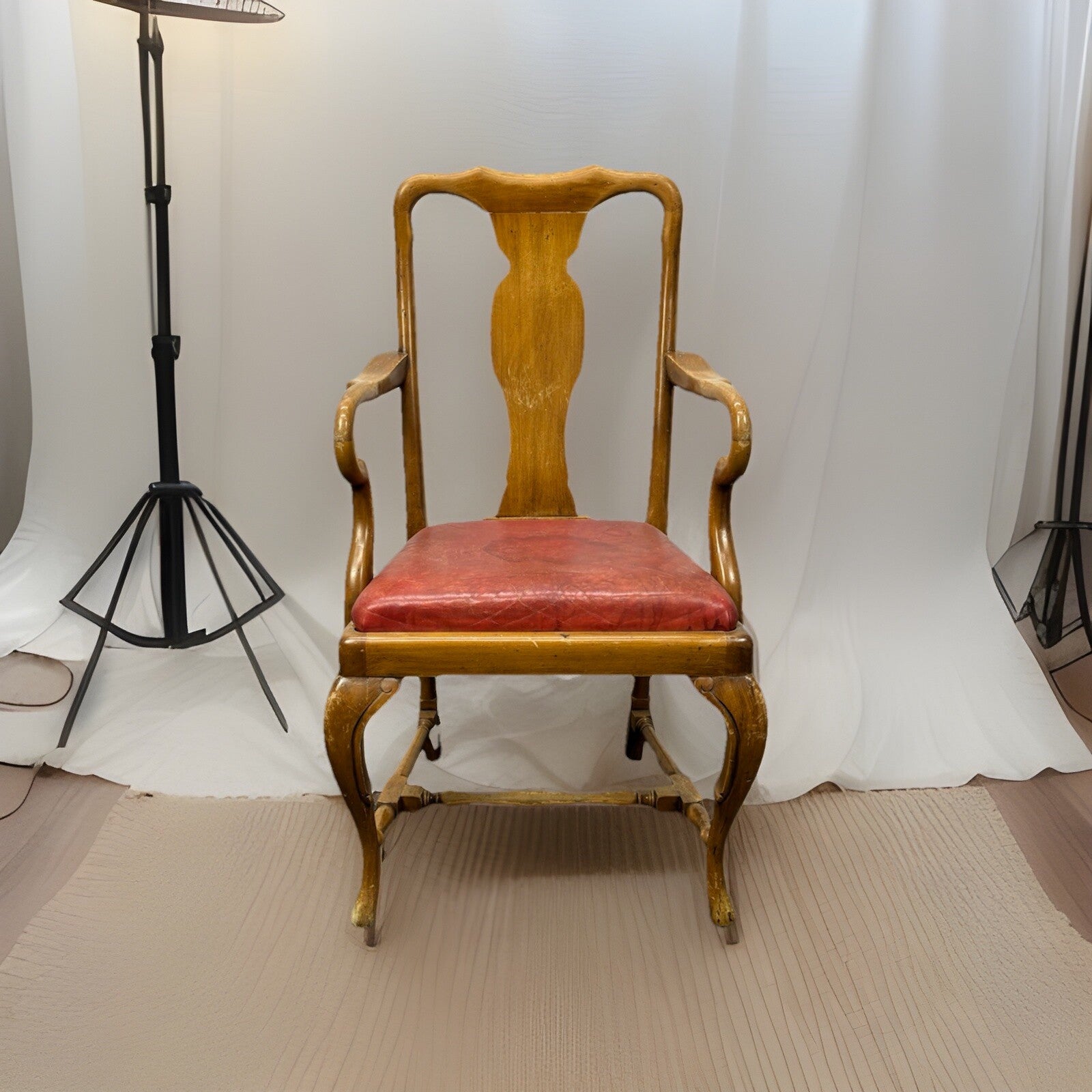 1 von 3 Armlehnstuhl Barock/ Rokoko Büro Schreibtisch Art Deco Leder