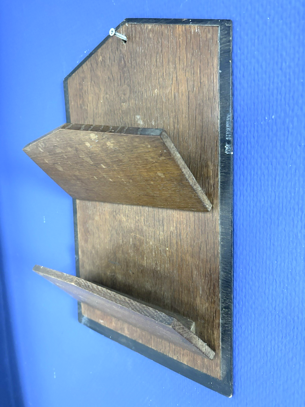 Wand Zeitungsständer-/ Träger Holz Antik, Art Deco