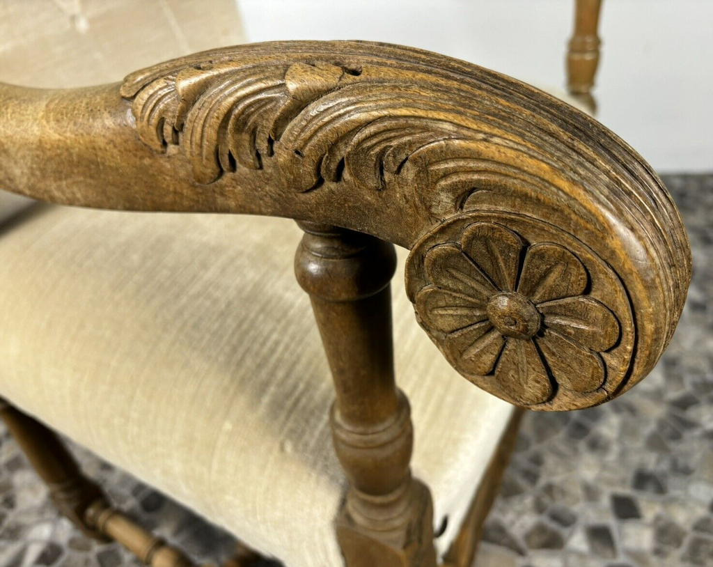 Thronsessel Art Deco Salonsessel Barockstil Massivholz Schnitzarbeiten