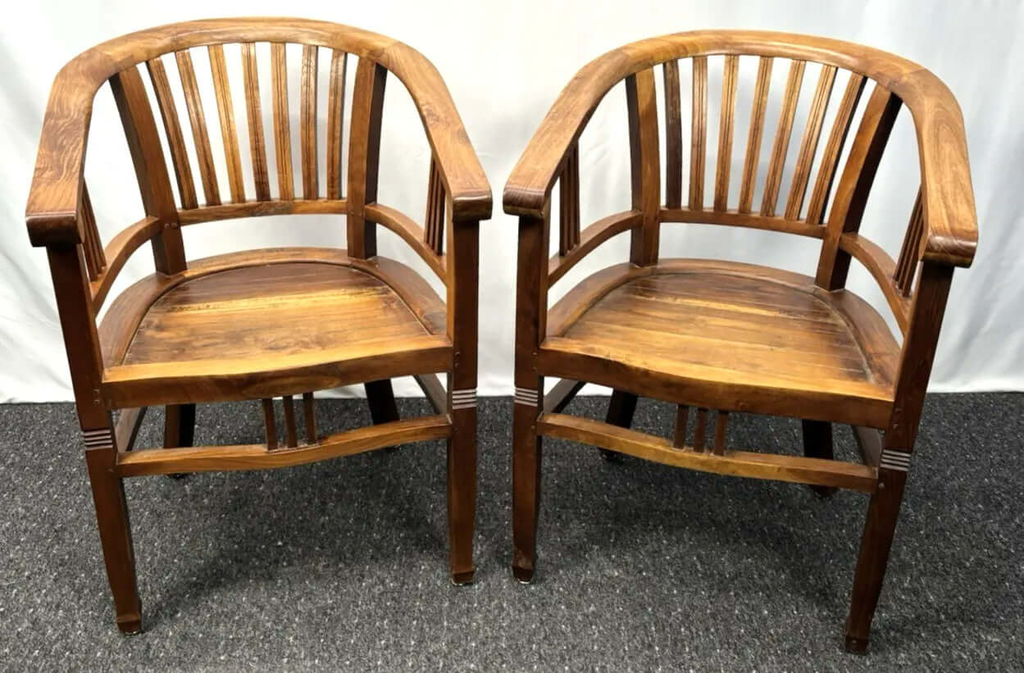 1 von 4 Armlehnstuhl Kolonialstil Massivholz Art Deco Bauhaus Gropius