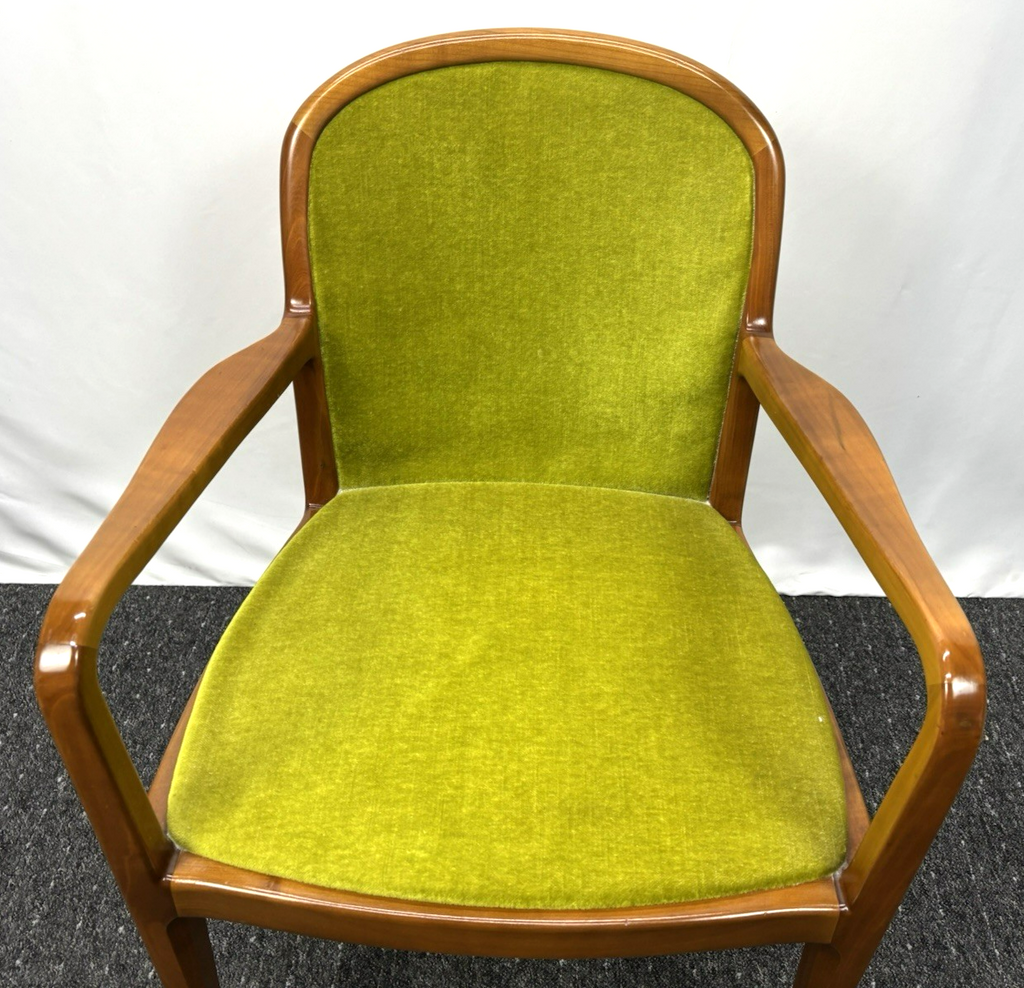 4er Set Armlehnstuhl von Lübke Vintage Esszimmer Buchenholz Art Deco