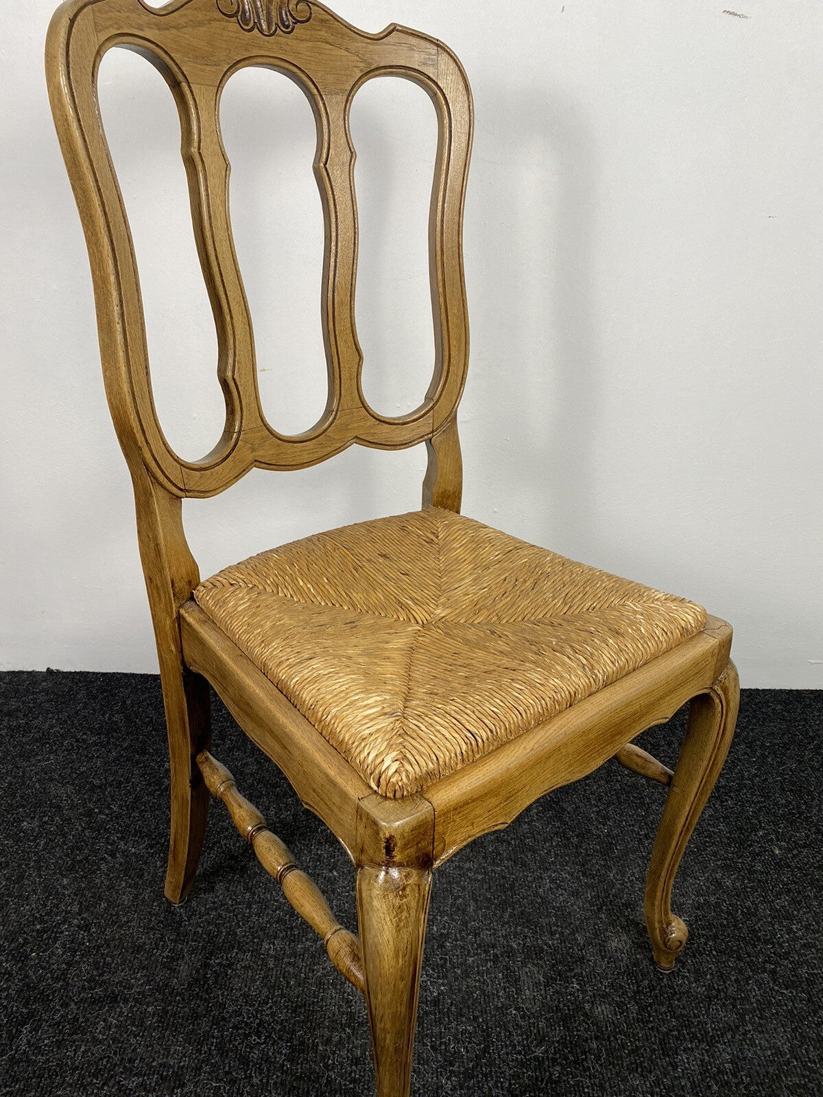 4er Stuhlset, Chippendale Stil, Esszimmer, Küche, ArtDeco, geflochtener Sitz