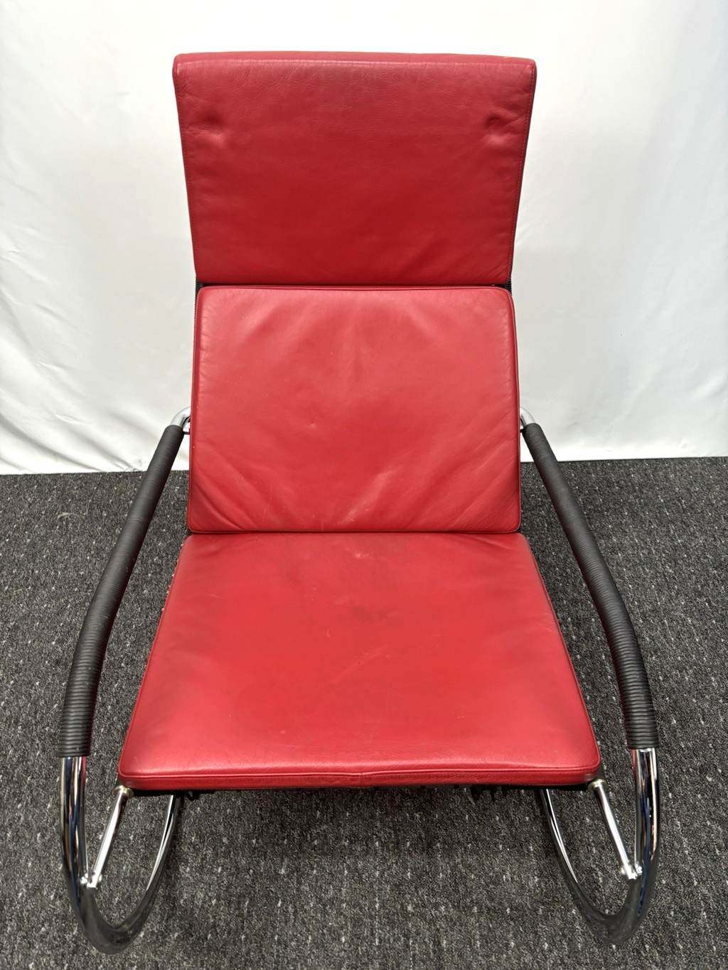 Freischwinger-Sessel Stahlrohrmöbel nach Entwurf Adolf Lorenz Art Deco Bauhaus