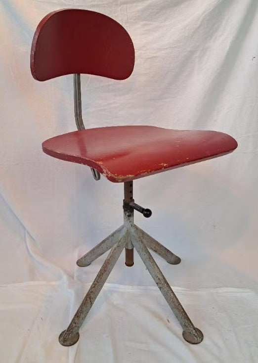 Odelberg Olson Werkstattstuhl Drehstuhl Schweden 50er Industrial Loft Vintage