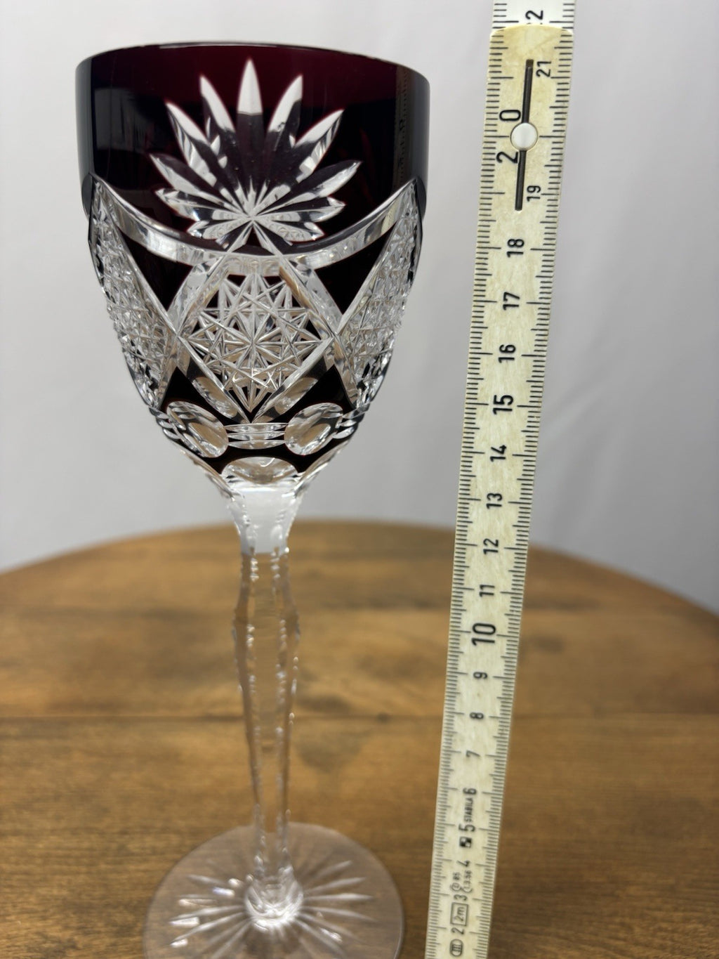 Römer Kristallglas Schwarz ca. 21 cm Stil Val Saint Lambert Baccarat