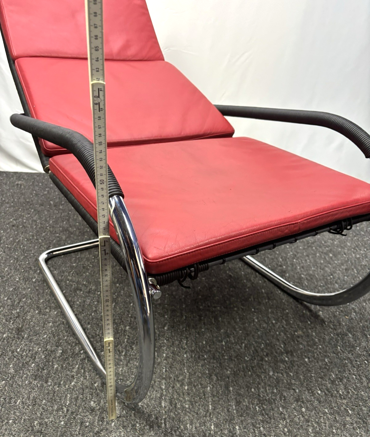 Freischwinger-Sessel Stahlrohrmöbel nach Entwurf Adolf Lorenz Art Deco Bauhaus