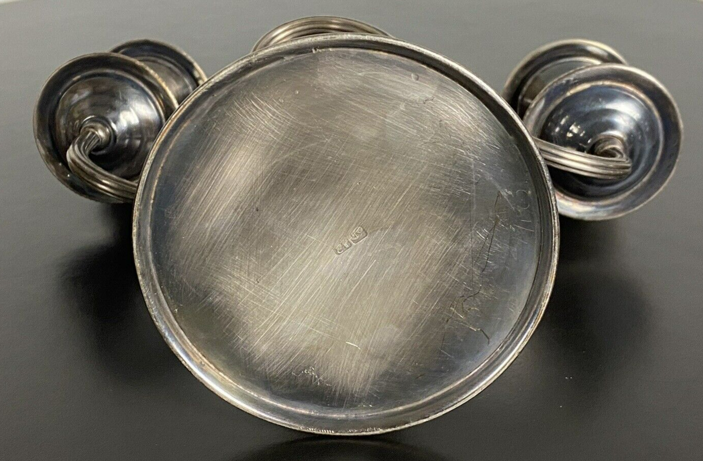 Kerzenständer Dreiflammig verchromt Kupfer Bauhaus 