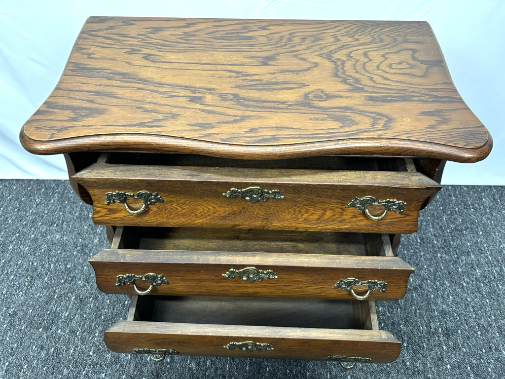 Kommode mit drei Schubladen Vintage Art Deco Holz 
