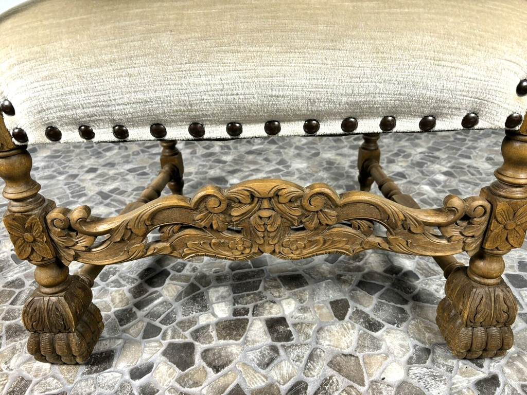 Thronsessel Art Deco Salonsessel Barockstil Massivholz Schnitzarbeiten