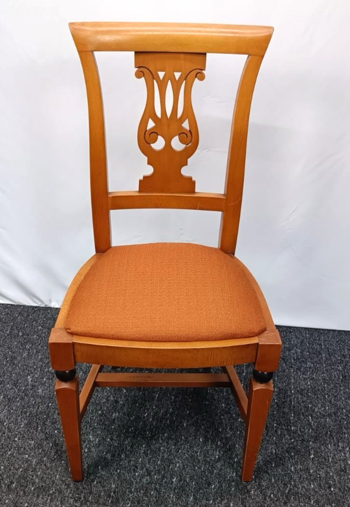 1 von 4 Stuhl Biedermeier Stil Klassisch Harfe Esszimmer Art Deco Vintage