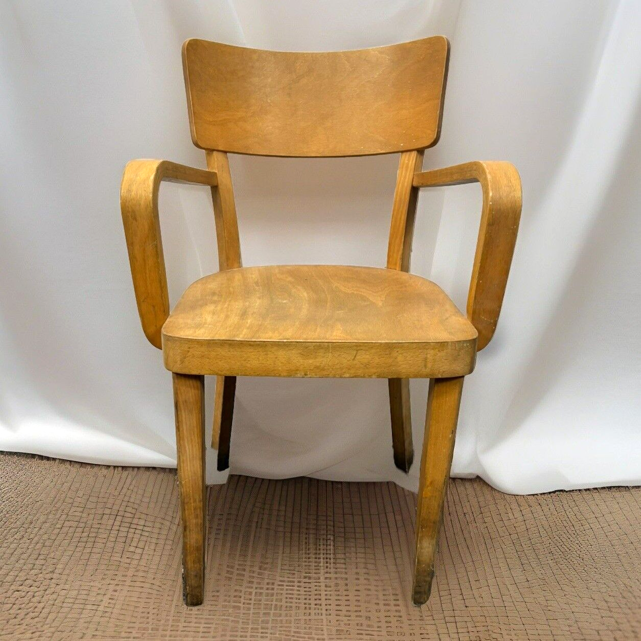 Armlehnstuhl Massivholz Kiefer Büro Küche Esszimmer Art Deco Vintage