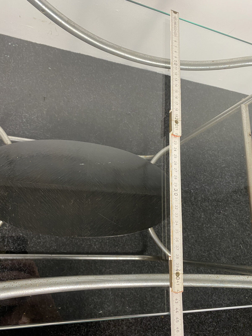 Bartisch Beistelltisch Stahlrohrmöbel Bauhaus Holz Glas