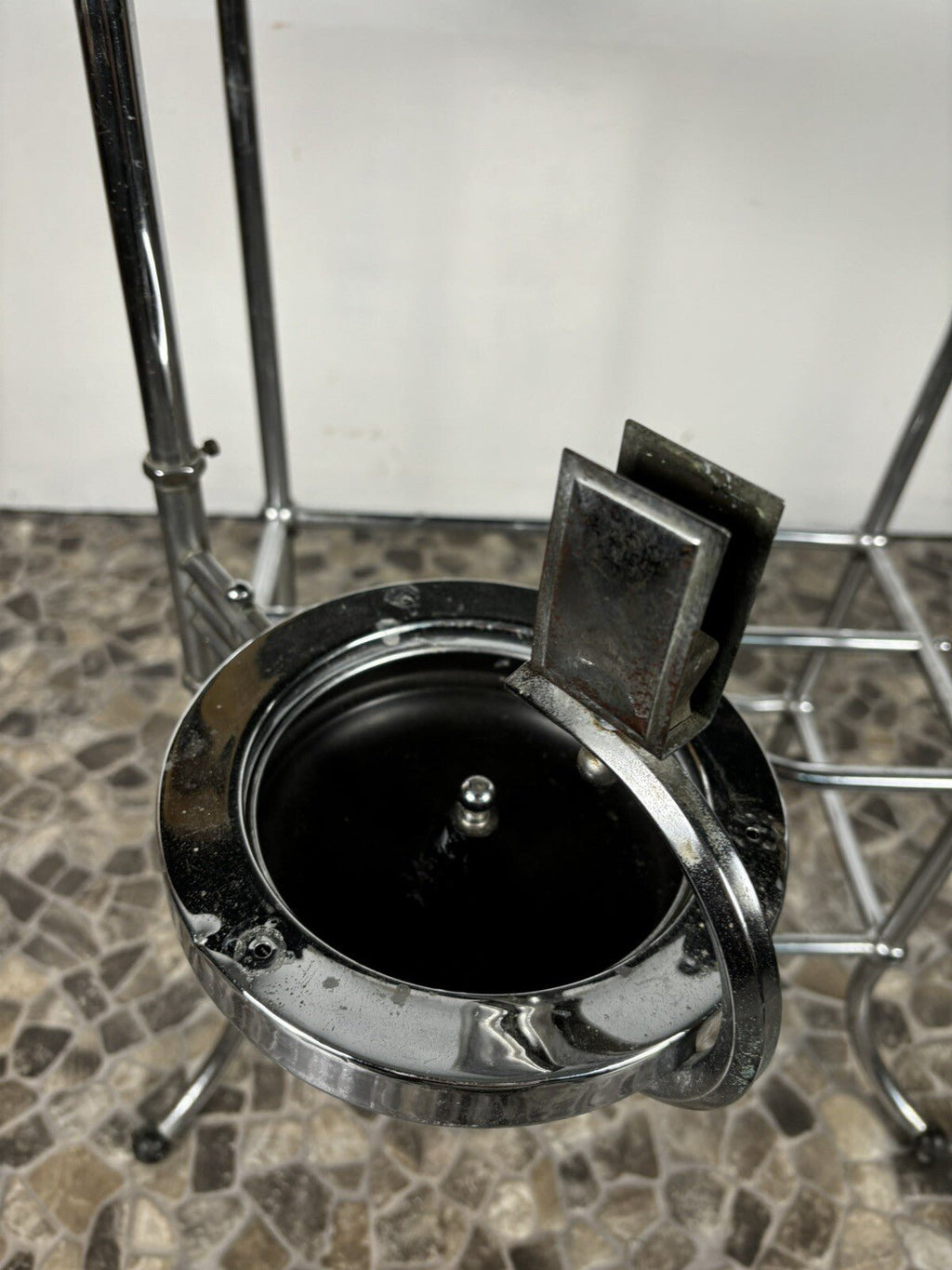 Art Deco Rauchertisch Stahlrohr Chrom Bauhaus Beistelltisch Aschenbecher Vintag - Wesel Antik Kunst Vintage