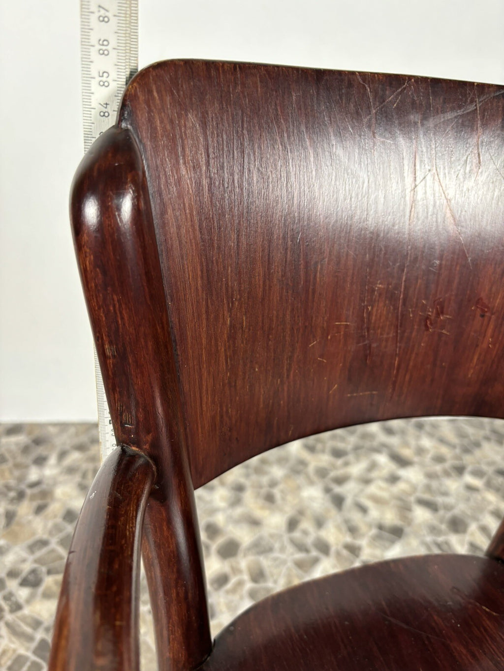 Original Thonet Kinderstuhl Hochstuhl mit abnehmbaren Tisch Mahagoni Art Deco