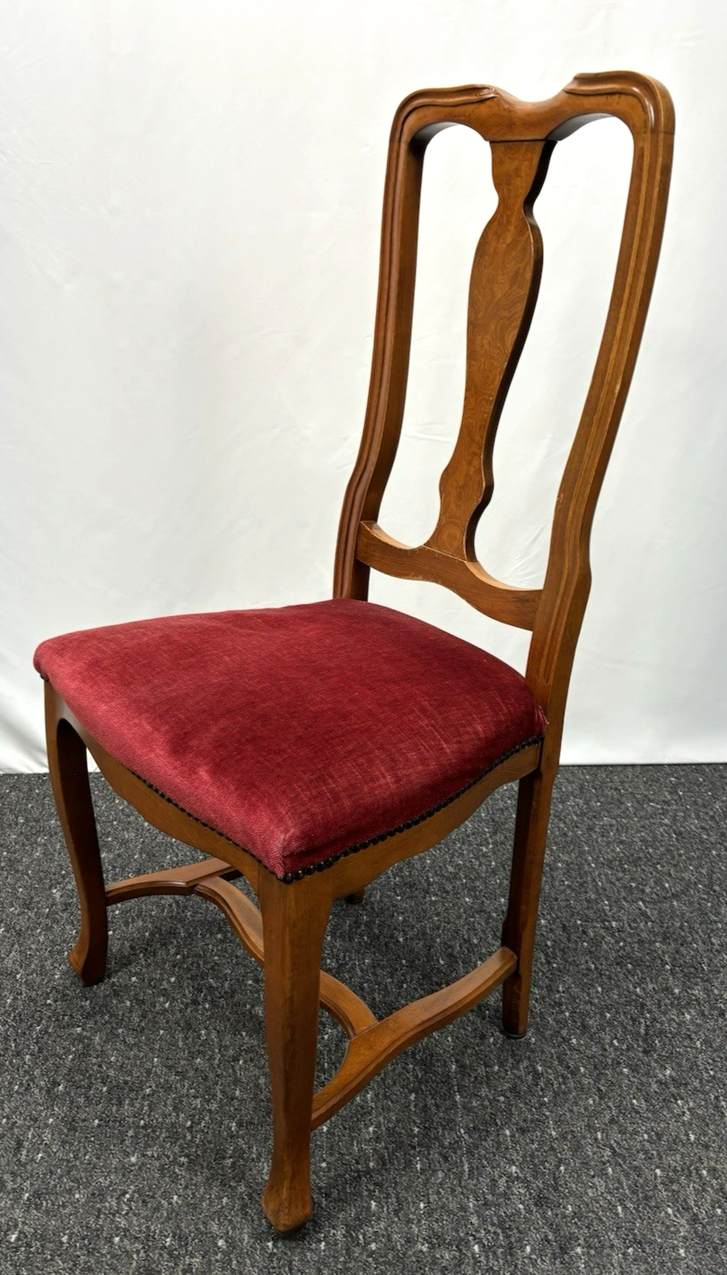 1 von 4 "Queen Anne" Stuhl Hochlehner Art Deco Barock Vintage Esszimmer Büro