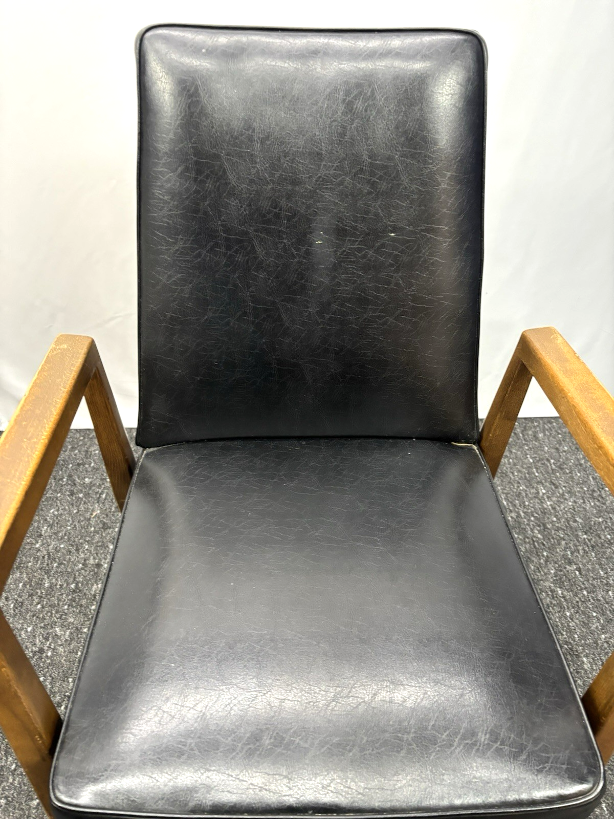 1 von 6 ORIGINAL Thonet Stuhl/ Sessel Midcentury Büro Esszimmer Art Deco Leder