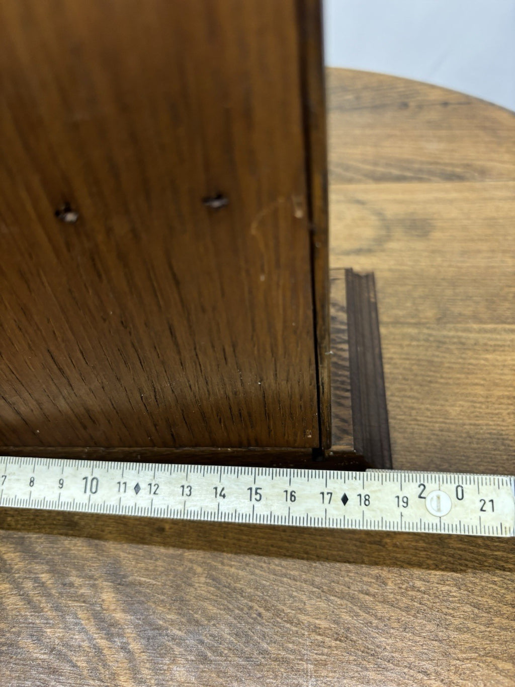 alter Schlüsselkasten mit Spiegeltüre Holz Art Deco Vintage