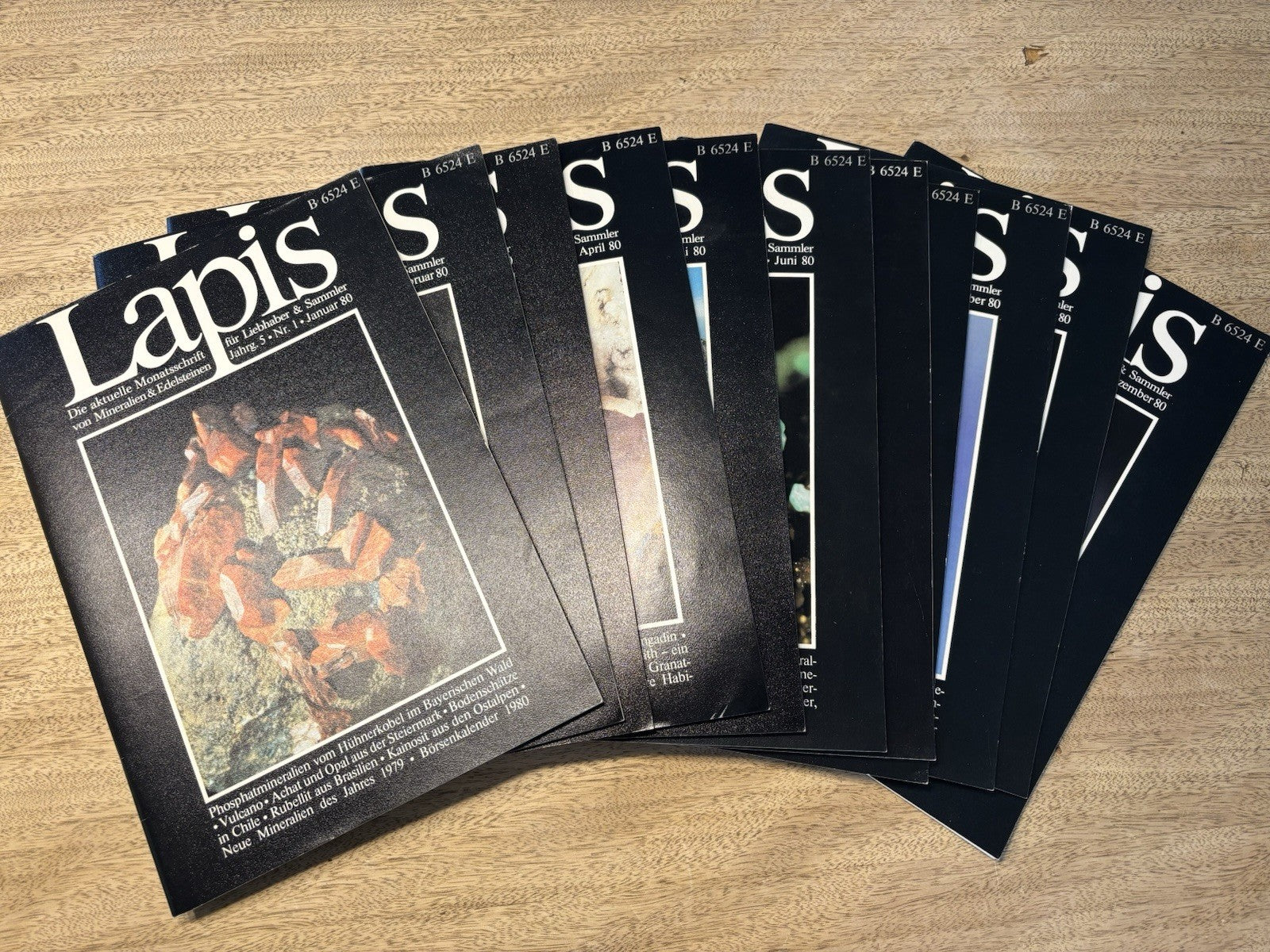 LAPIS Mineralien Magazin – kompletter Jahrgang 1980 – 11 Hefte – Sammlerstück