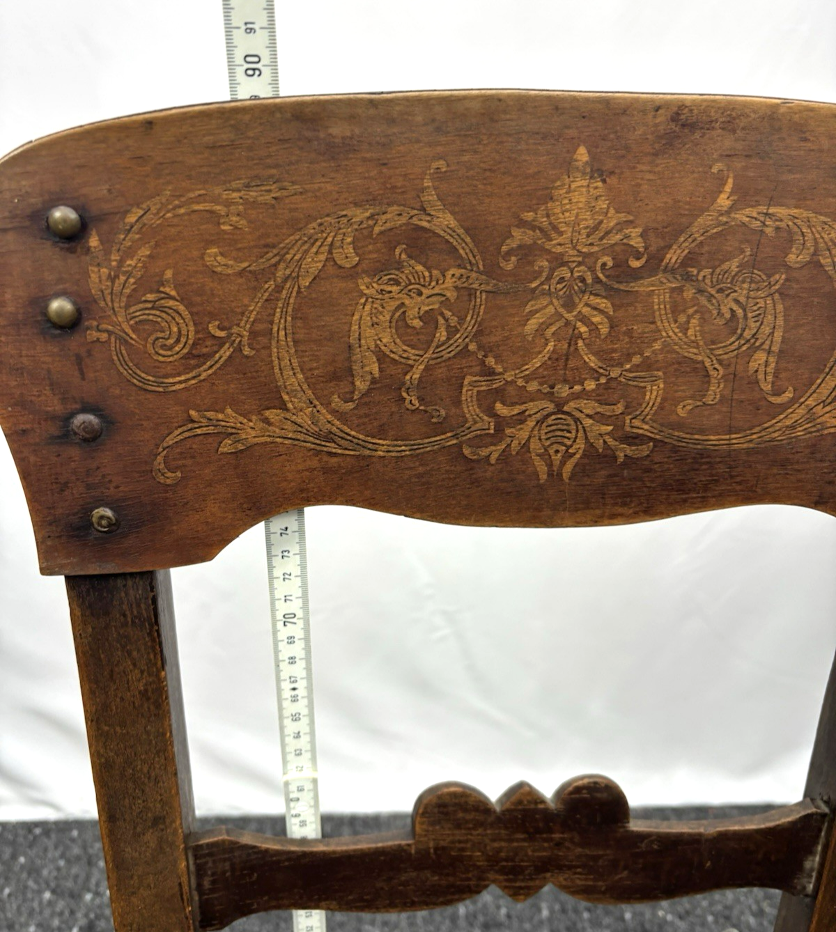 Bistrostuhl Kaffeehaus Prägesitz/ Lehne Massivholz Art Deco Antik