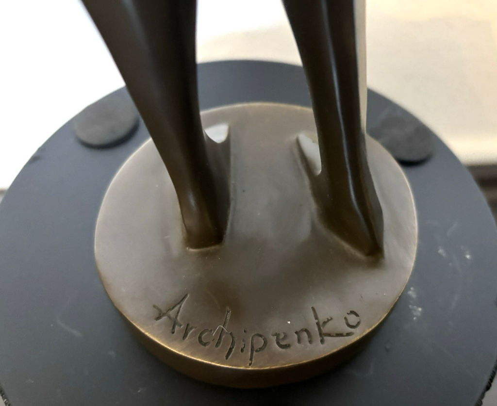 Bronze Skulptur Frau im Stil Archipenko  Abstrakte Moderne Kunst Kubismus 58 cm