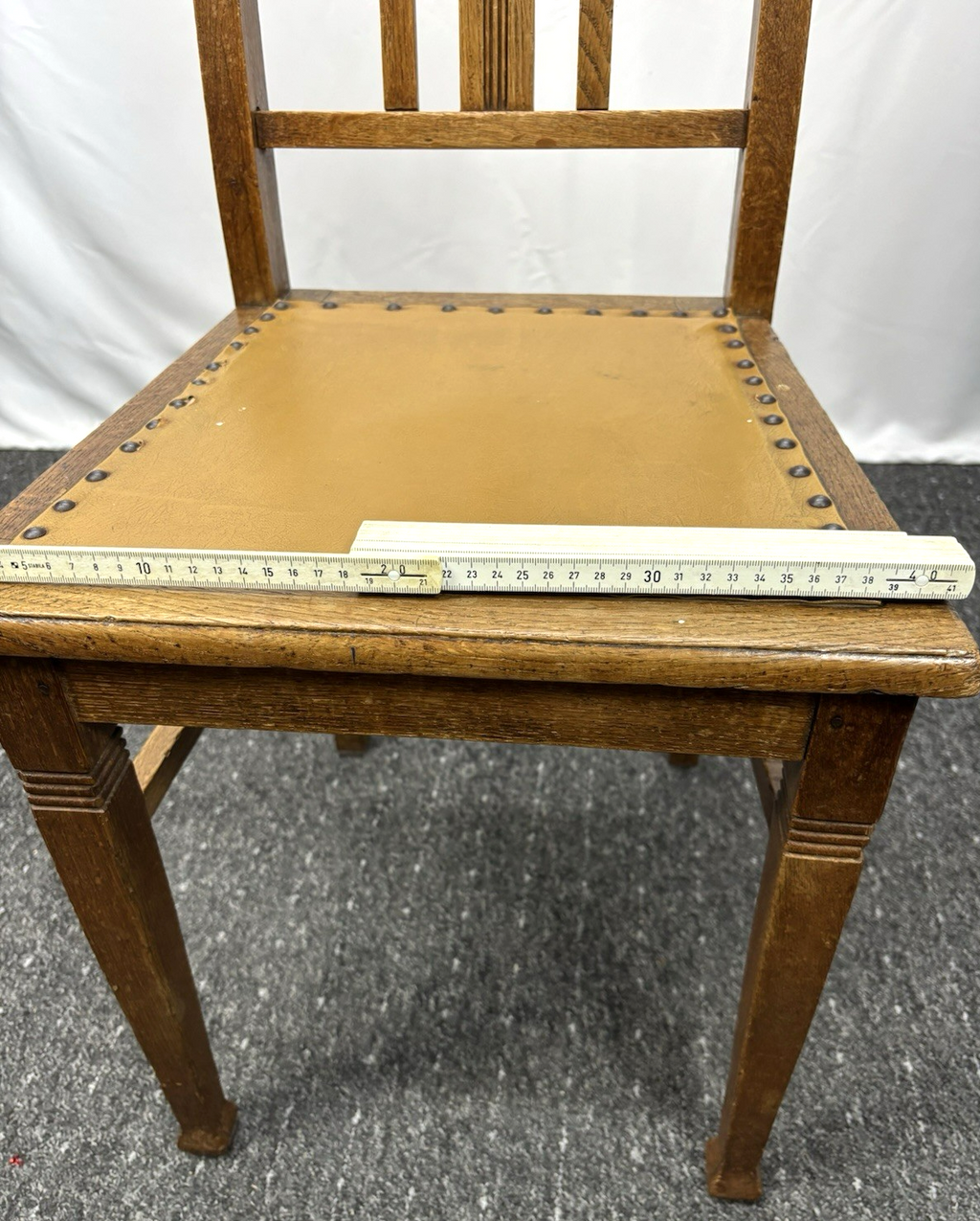 Stuhl Kaffeehaus Landhaus Bistro Art Deco Leder Holz Küche