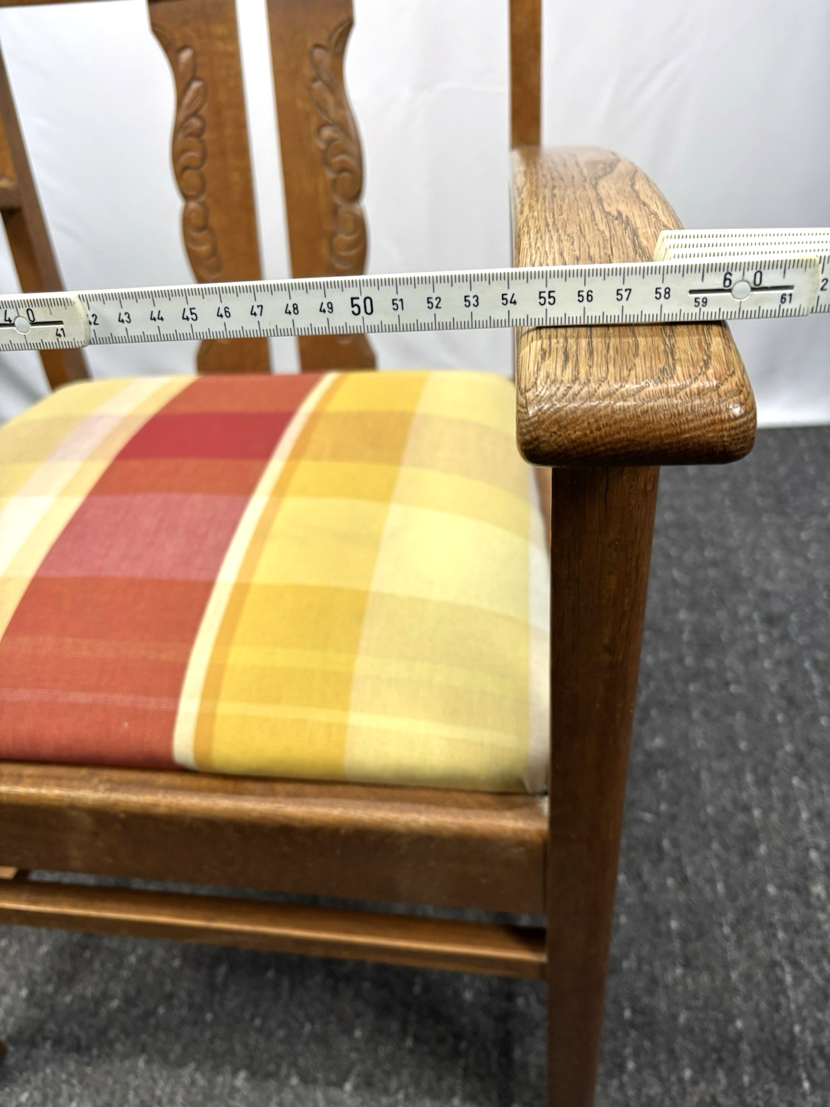 Armlehnstuhl Art Deco Vintage Büro Holzschnitzarbeiten