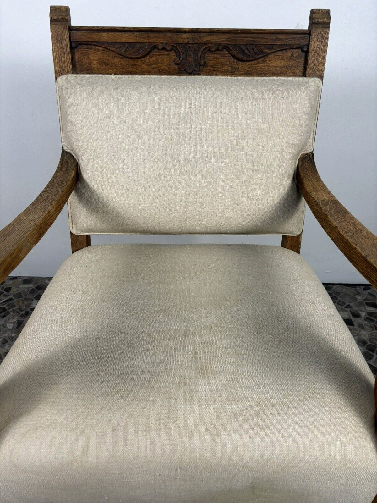 Sessel Antik Thronstuhl Armlehnstuhl Kaminzimmer Lounge Sessel Art Deco