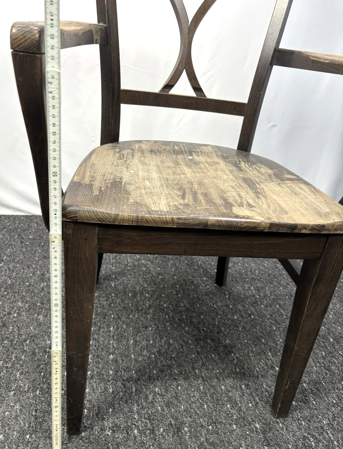Holz Armlehnstuhl Vintage Stuhl Gastronomie Café Stil an Bastler