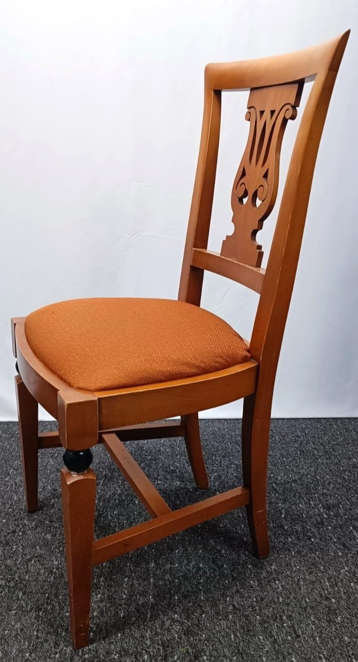 1 von 4 Stuhl Biedermeier Stil Klassisch Harfe Esszimmer Art Deco Vintage