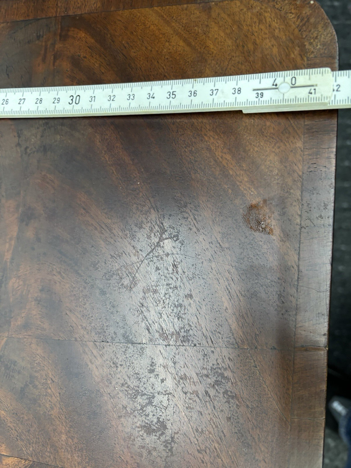 Nähtisch Beistelltisch Nachttisch Massivholz Nussbaum Biedermeier Antik ca. 1850