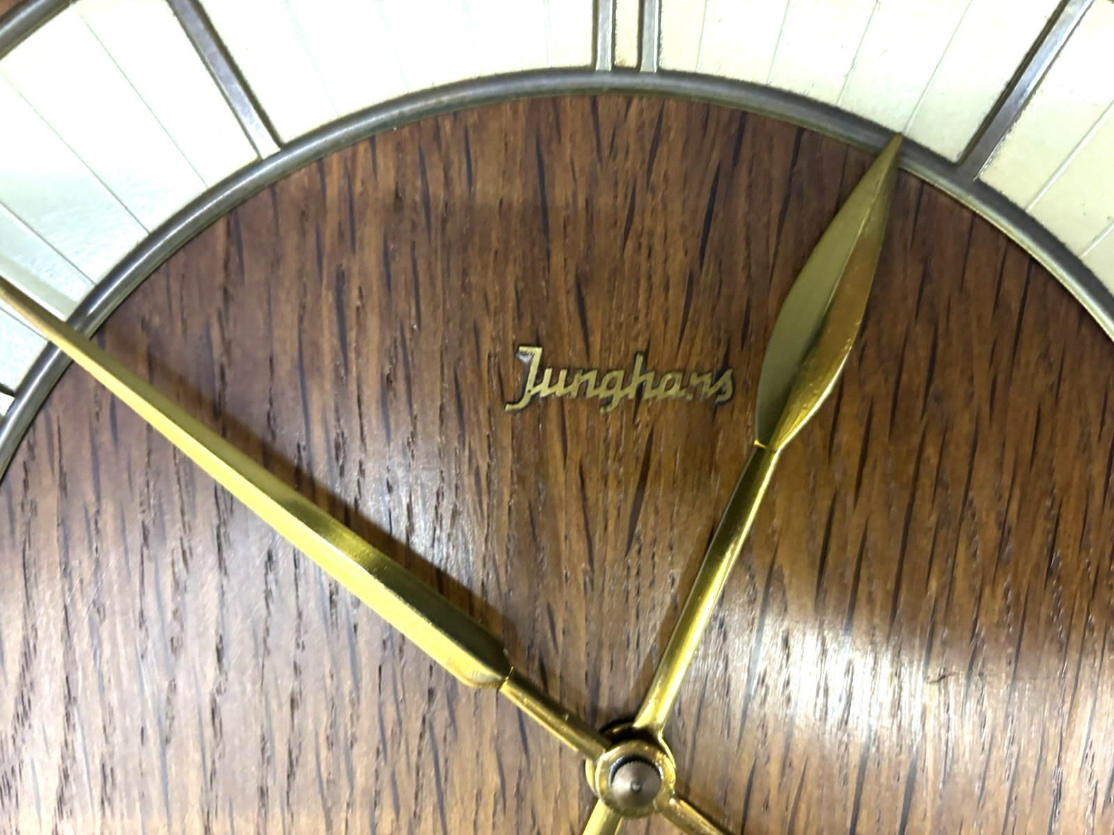 Wanduhr Pendeluhr Junghans Glockenschlag Antik Art Deco ca. 26x26 cm