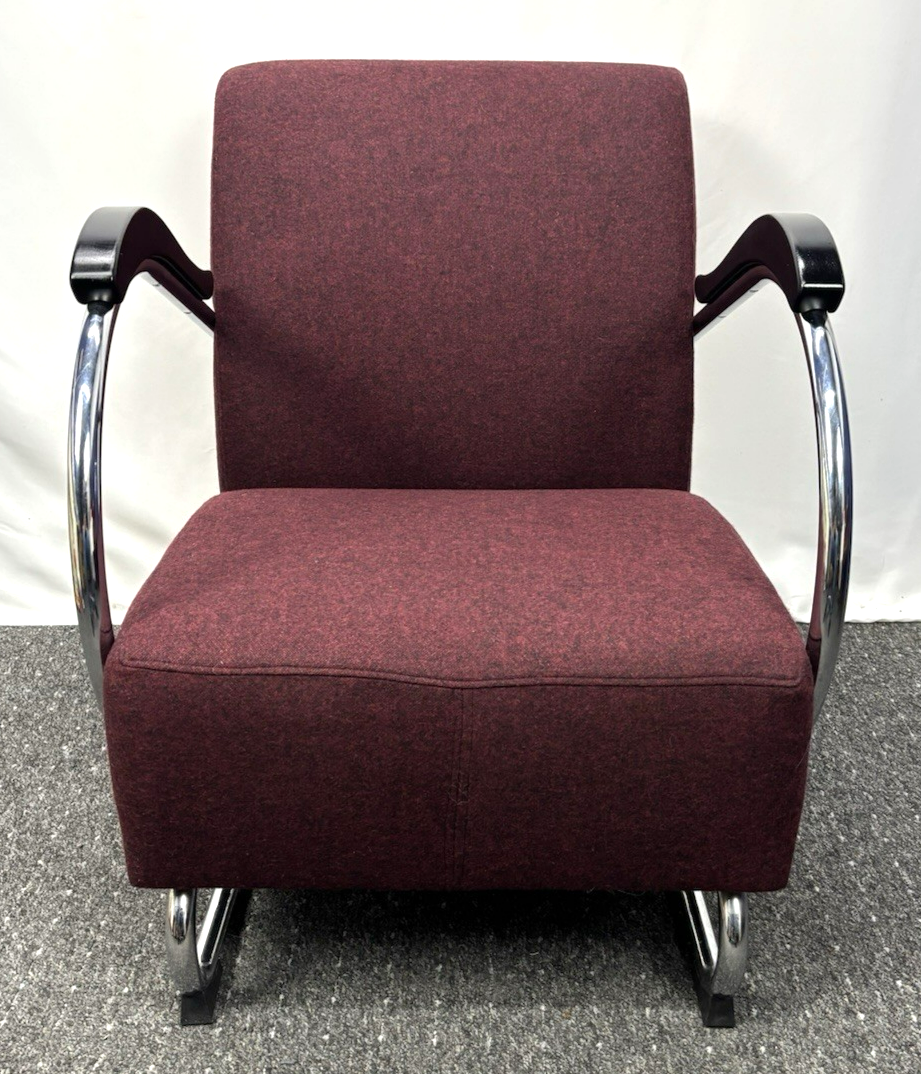 ORIGINAL DYKMEYER Sessel Stahlrohr neu bezogen Bauhaus Art Deco Polstersessel