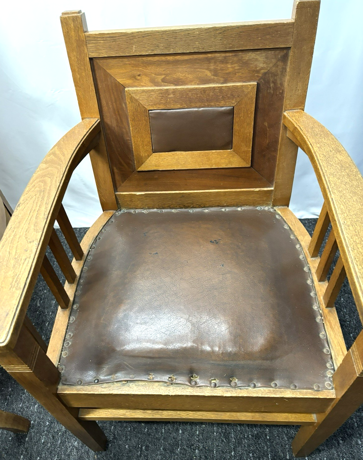 Stuhlset Art Deco Armlehnstuhl Antik Esszimmer Büro Massivholz 4 Stück