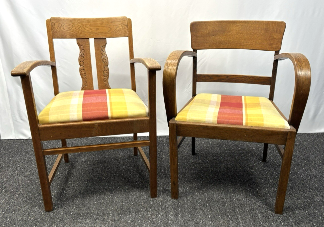 Armlehnstuhl Art Deco Vintage Büro Holzschnitzarbeiten