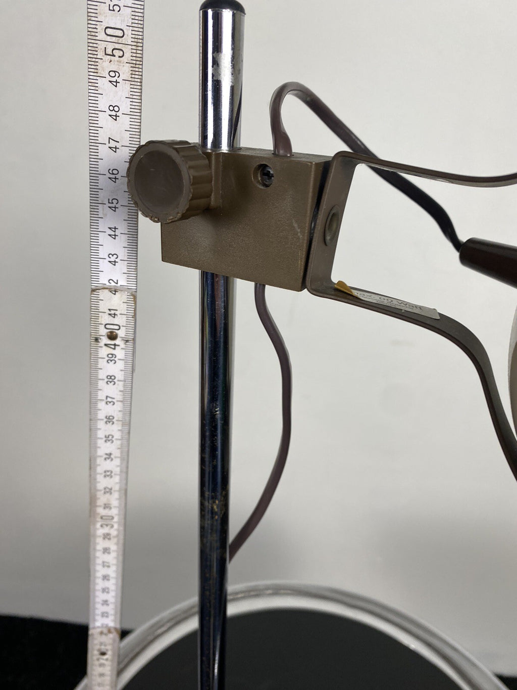 Space Age Kugellampe Eye Ball Schreibtischlampe Vintage 70er, cremeweiß