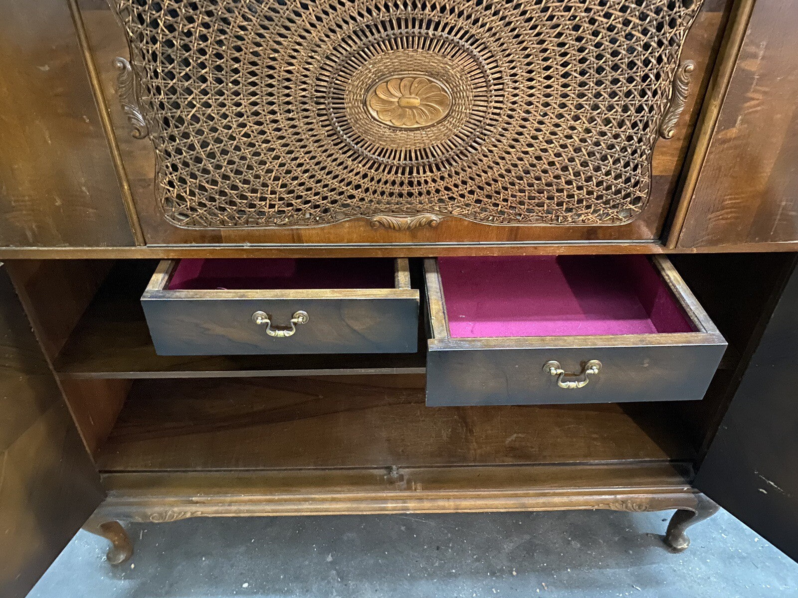Barschrank Chippendale Eiche Antik ca 1920 Kommode ArtDeco