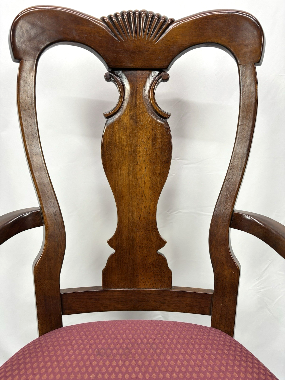 Queen Anne viktorianischer Armlehnstuhl Hochlehner Antik Art Deco Büro