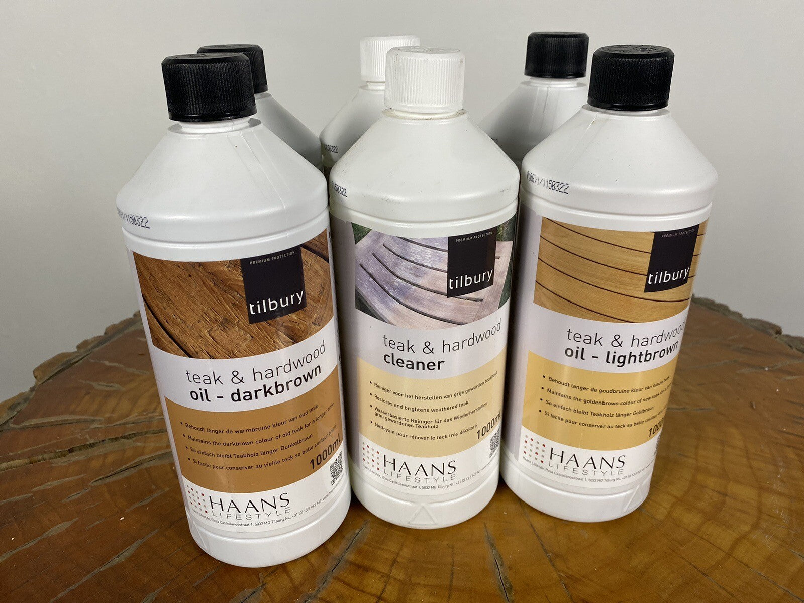 6 Flaschen a 1000ml Teak Öl bzw. Reiniger frei kombinierbar Holz Möbel Terrasse