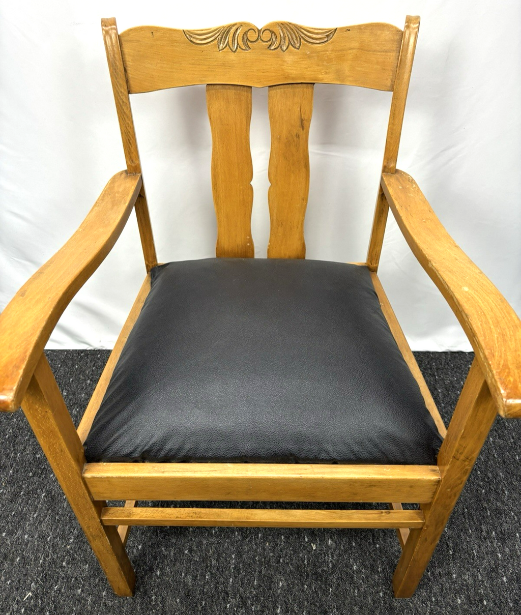 Armlehnstuhl Art Deco Büro Schreibtisch Vintage Buche Federkern