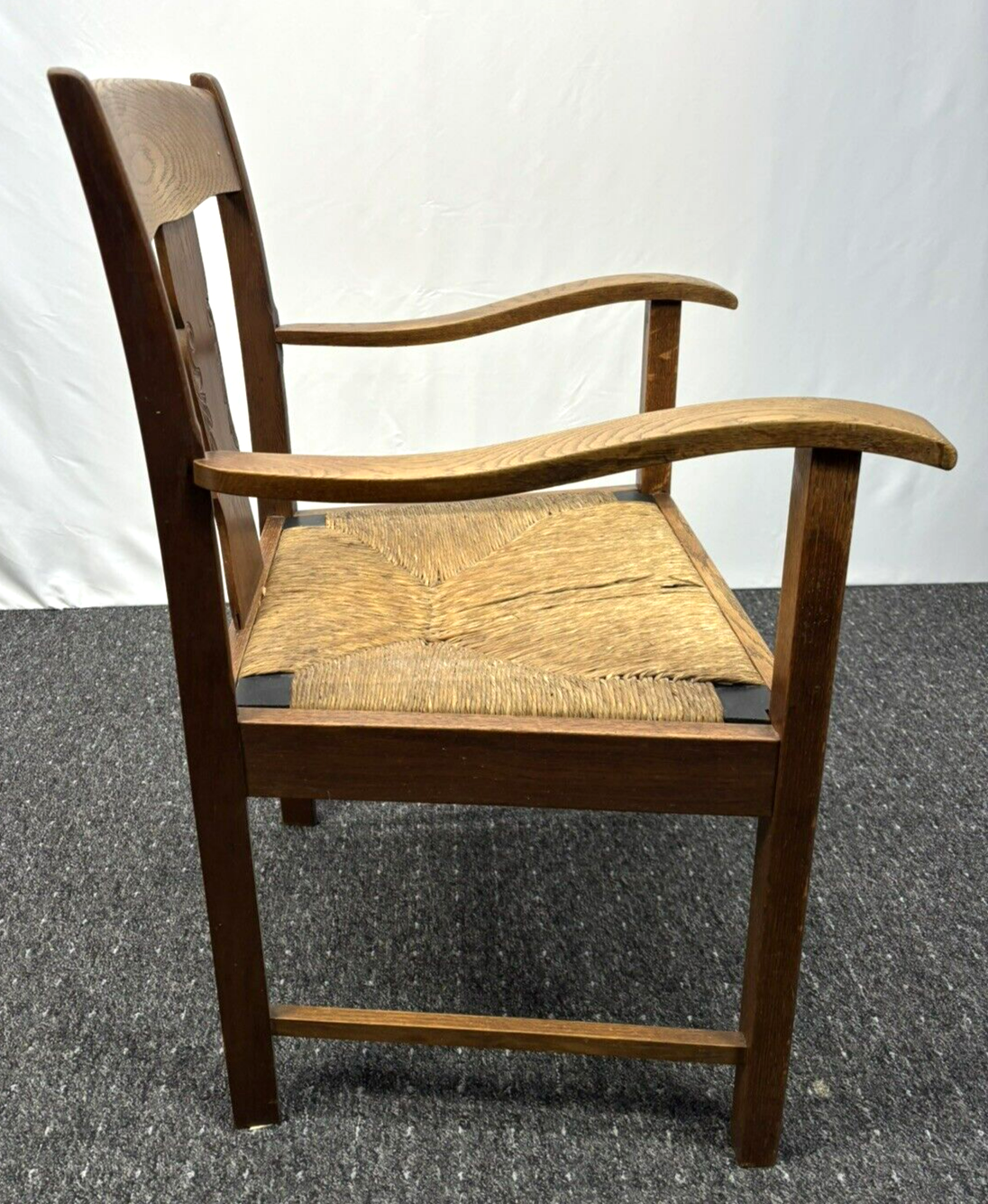 Armlehnstuhl Amsterdamer Schule Korbgeflecht Büro Art Deco Bauhaus Vintage