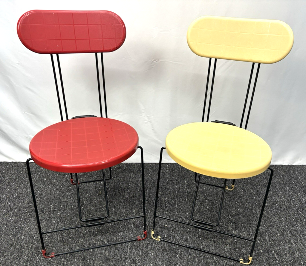 2x Klappstuhl  CRICKET di Magis Italien  Andries Van Onck 1984 Vintage Bauhaus