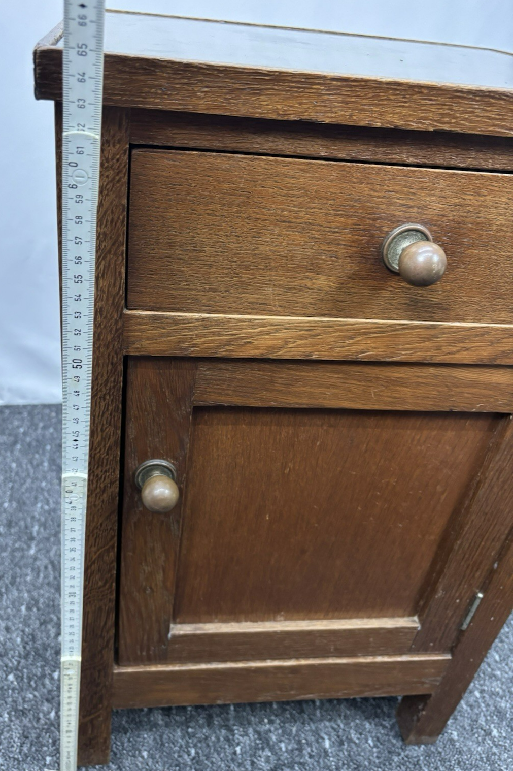 Anrichte Beistelltisch Kommode Schrank Art Deco Antik Holz Glas 65x40x34 cm