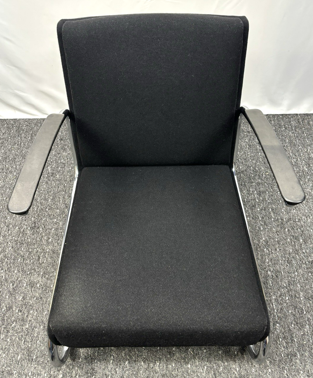 Sessel Freischwinger Stahlrohrmöbel Thonet Stil Bauhaus Vintage Büro Wohnzimmer