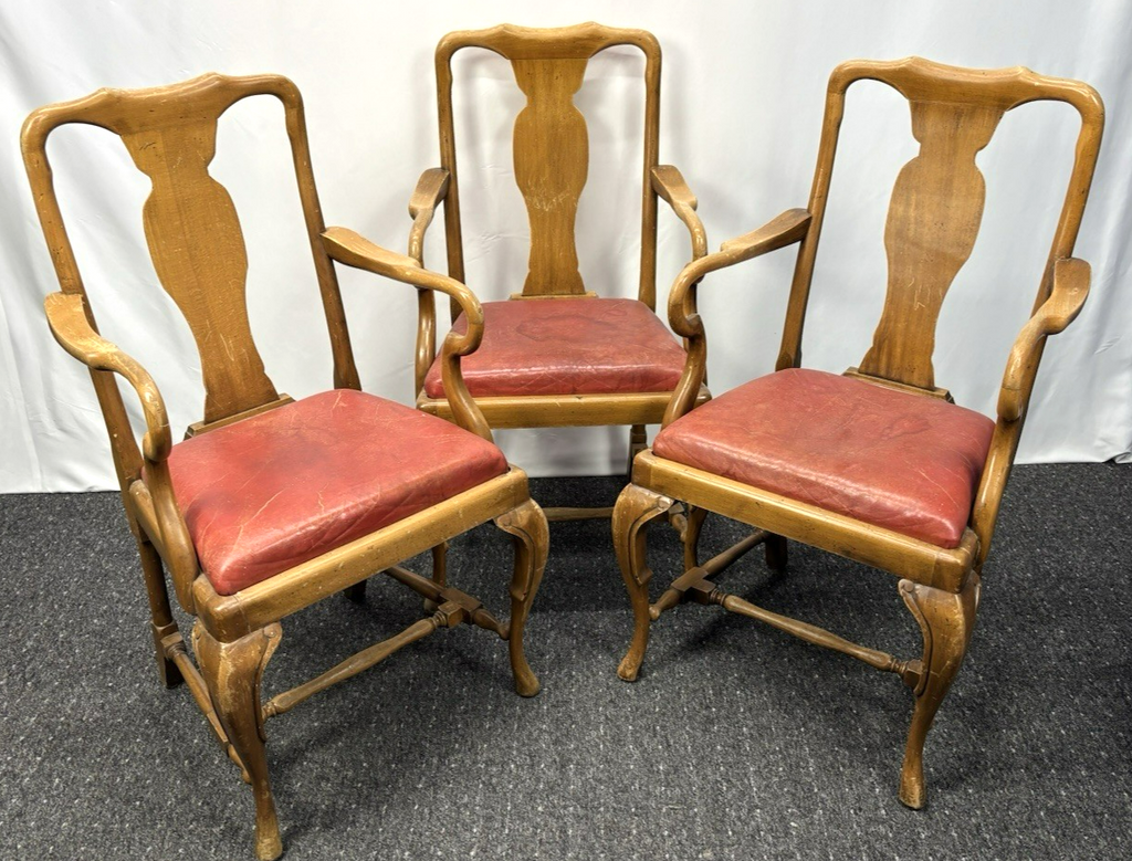 1 von 3 Armlehnstuhl Barock/ Rokoko Büro Schreibtisch Art Deco Leder
