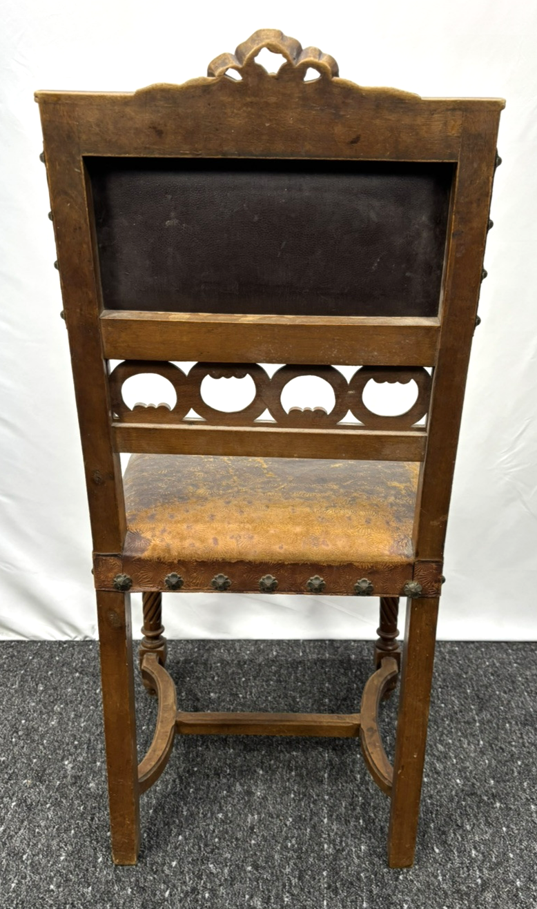 4er Stuhlset Esszimmer spanischer Stil Leder Art Deco Bauhaus für Bastler!