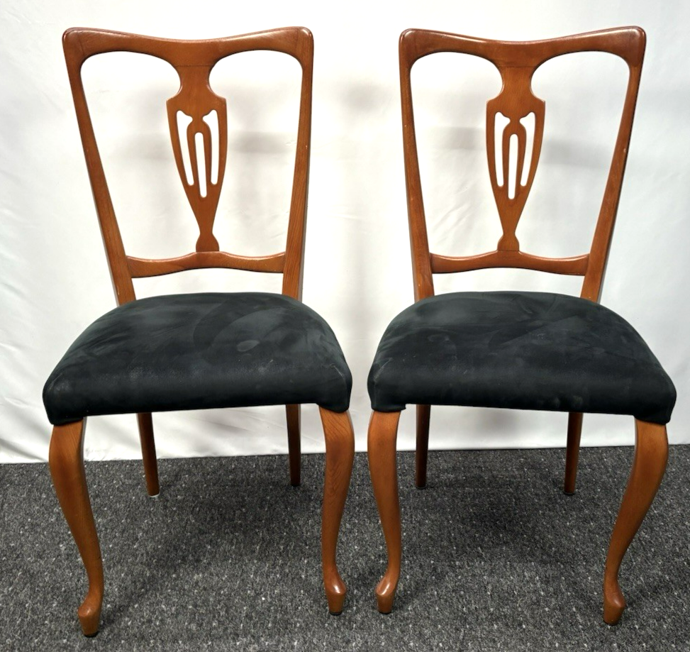 1 von 5 Midcentury Esszimmer Stuhl Holz Vintage Polstersitz