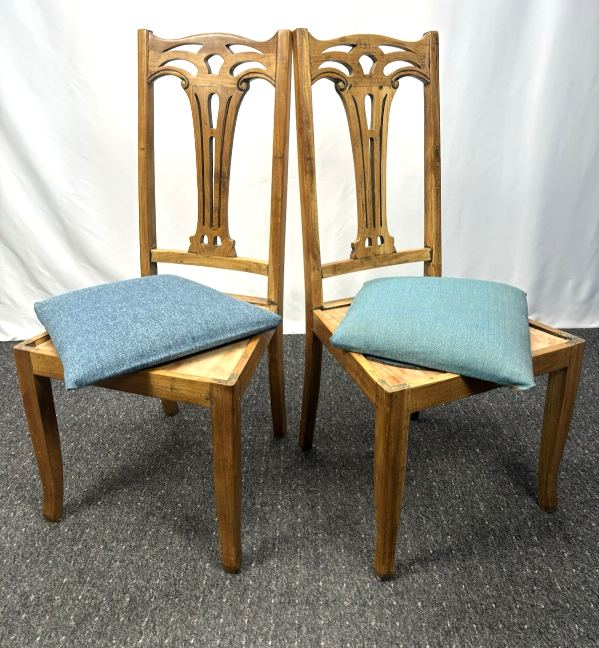 1 von 2 Stuhl Jugendstil  H.S. Furni Hochlehner Esszimmer Art Deco Art Nouveau