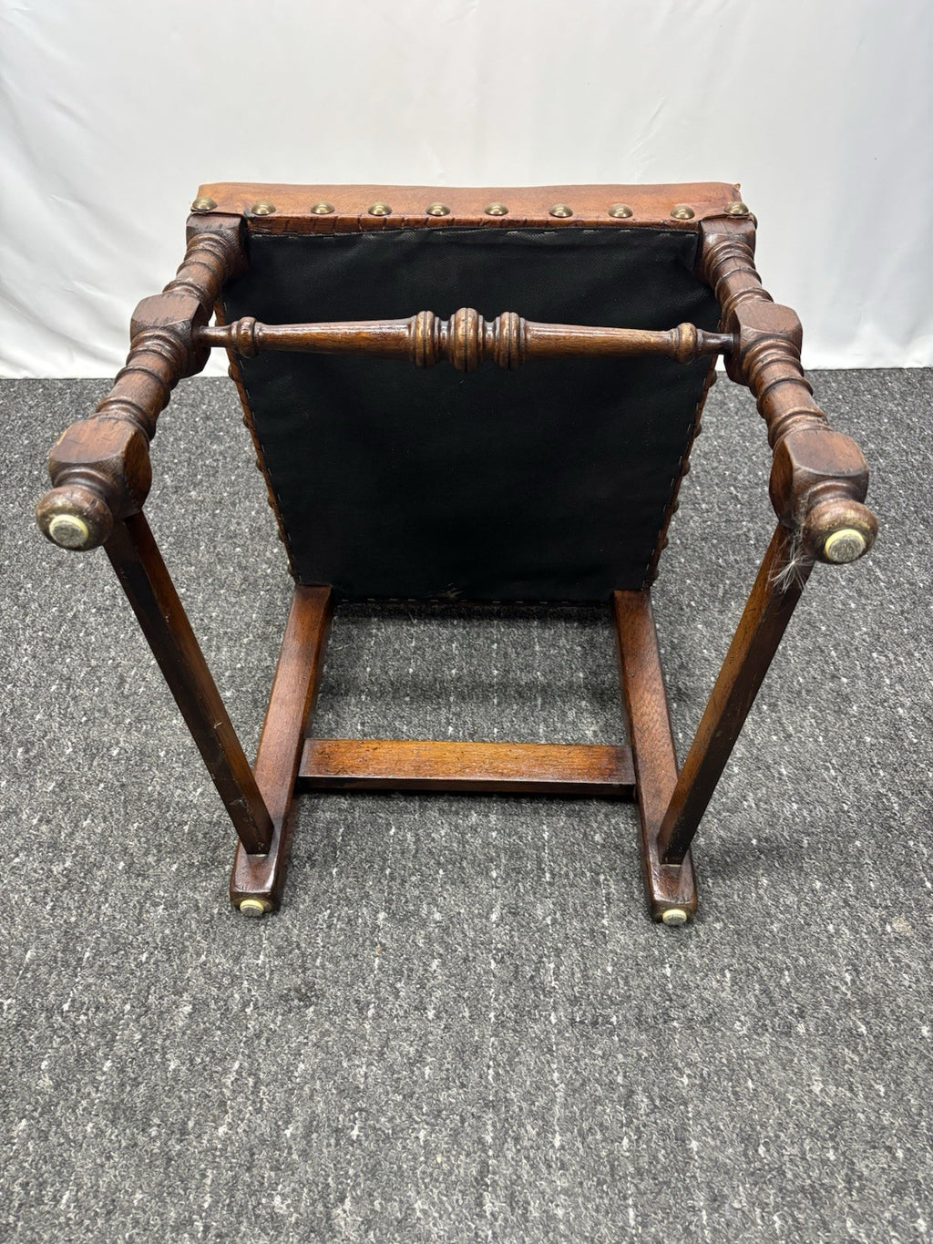 4er Set Esszimmerstuhl spanischer Stil Holz Leder Art Deco 